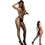Black Floral Lace Halter Bodystocking